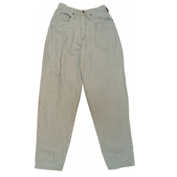 Express Denim - Vintage 90s Express Womens Olive Green Jeans High Waisted Tapered Leg‎ Baggy